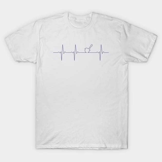 Fairy Wren Electrocardiogram T-Shirt by BinChickenBaby